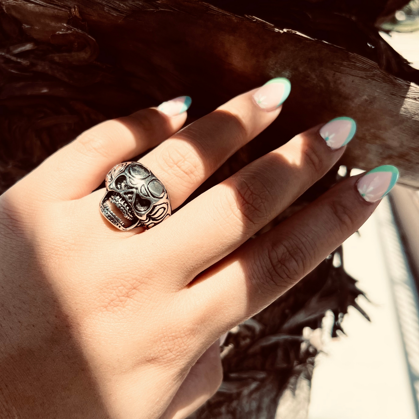 Polished Skull Stainless Steel Unisex Ring