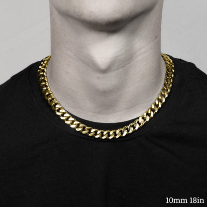 Gold Diamond Cut Curb Chain