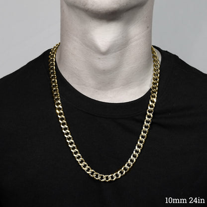 Gold Diamond Cut Curb Chain