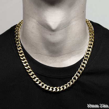 Gold Diamond Cut Curb Chain