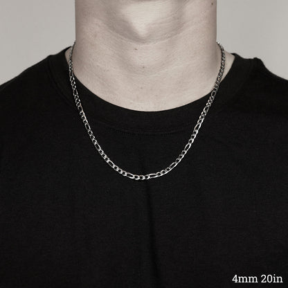 Stainless Steel Figaro Chain Necklace