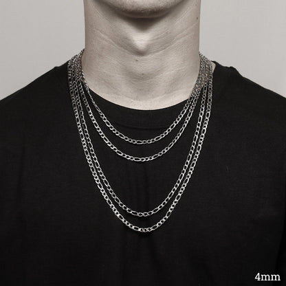 Stainless Steel Figaro Chain Necklace