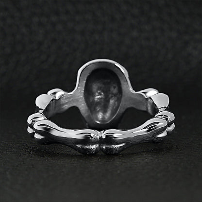 Stainless Steel Skull And Bones Unisex Ring