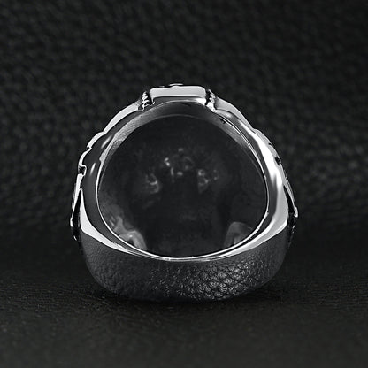Stainless Steel Ancient Warrior Guard Skull Ring