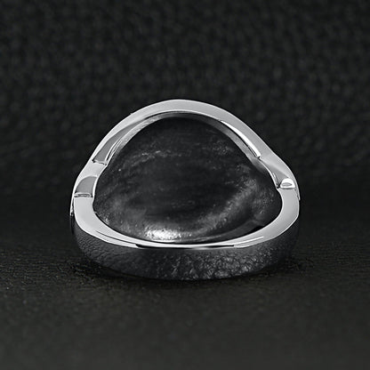 Stainless Steel Medieval Sword and Shield Signet Ring