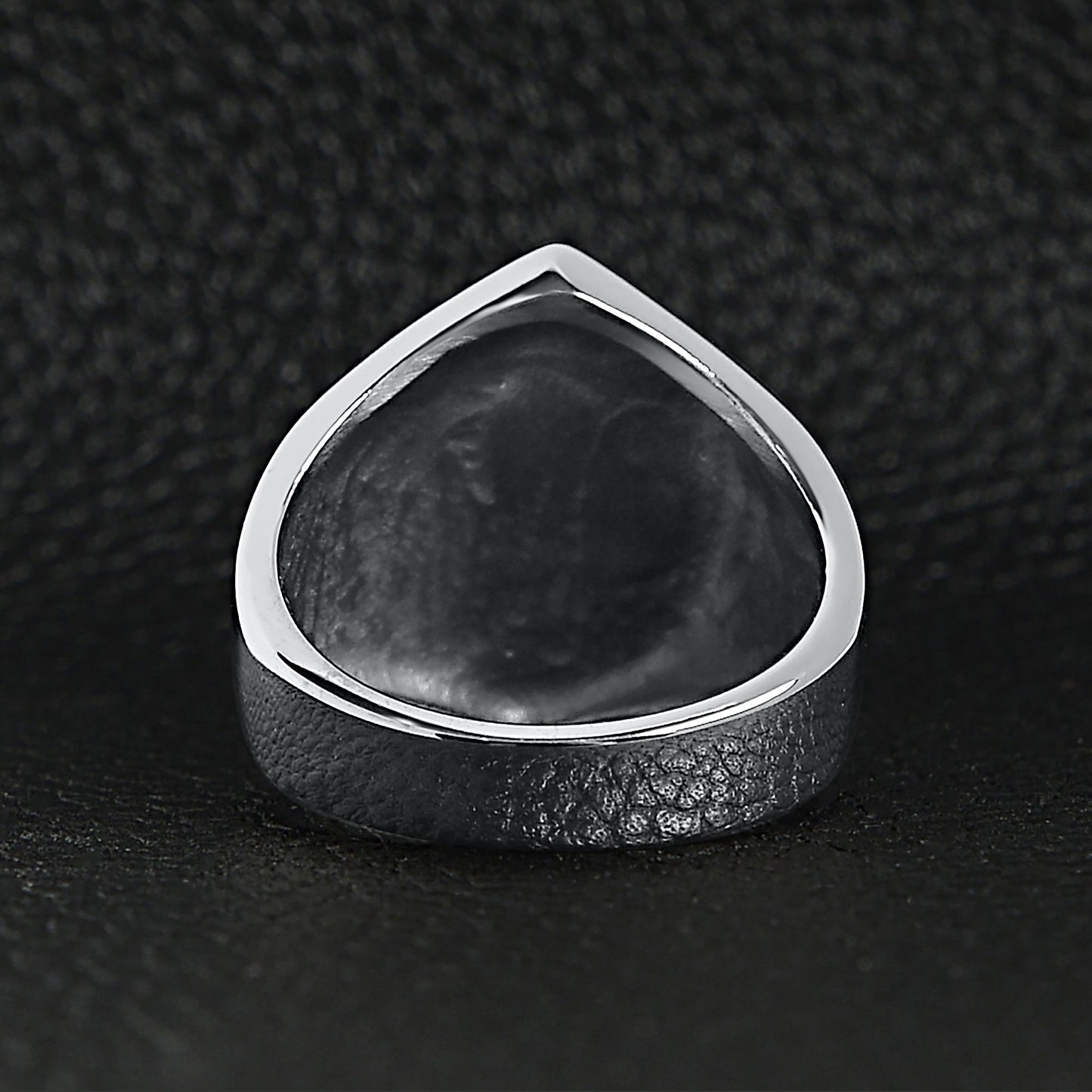 Stainless Steel "13" and Skulls Signet Unisex Ring