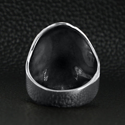 Sterling Silver Flaming Skull Ring
