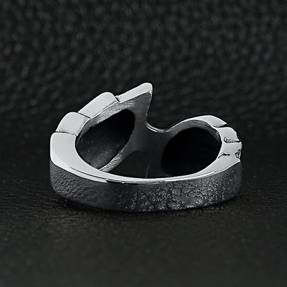 Stainless Steel Angel Wings Unisex Ring