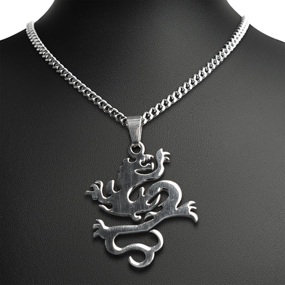 Stainless Steel Dragon Curb Chain Necklace