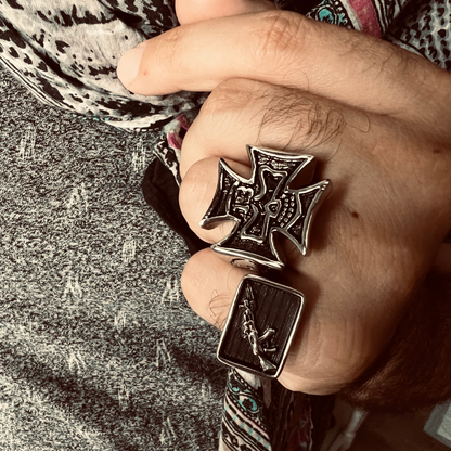 Stainless Steel AK-47 Gun Signet Ring