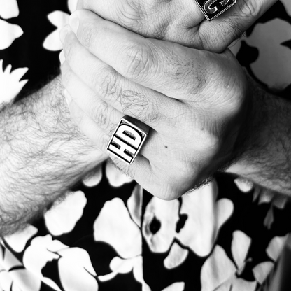 Stainless Steel Heavy Duty "HD" Signet Unisex Ring