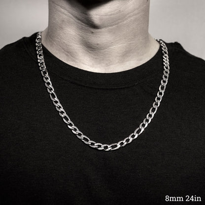 Stainless Steel Figaro Chain Necklace