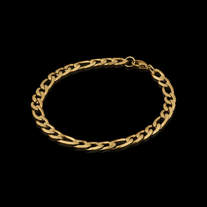 Gold Figaro Chain Bracelet