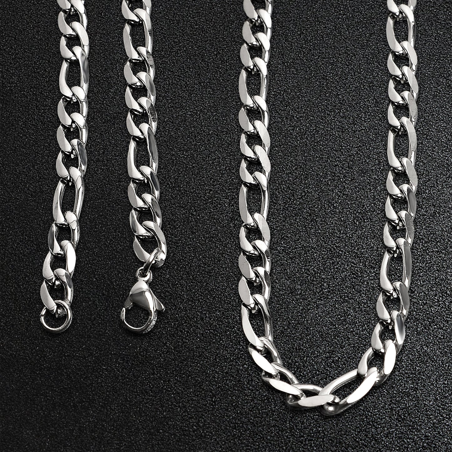 Stainless Steel Figaro Chain Necklace
