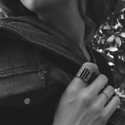 Stainless Steel "BITCH" Signet Unisex Ring