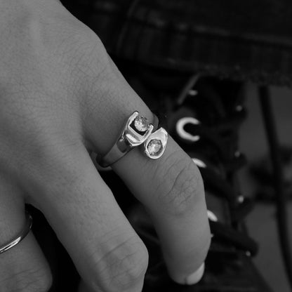 Stainless Steel CZ Wrench Ring