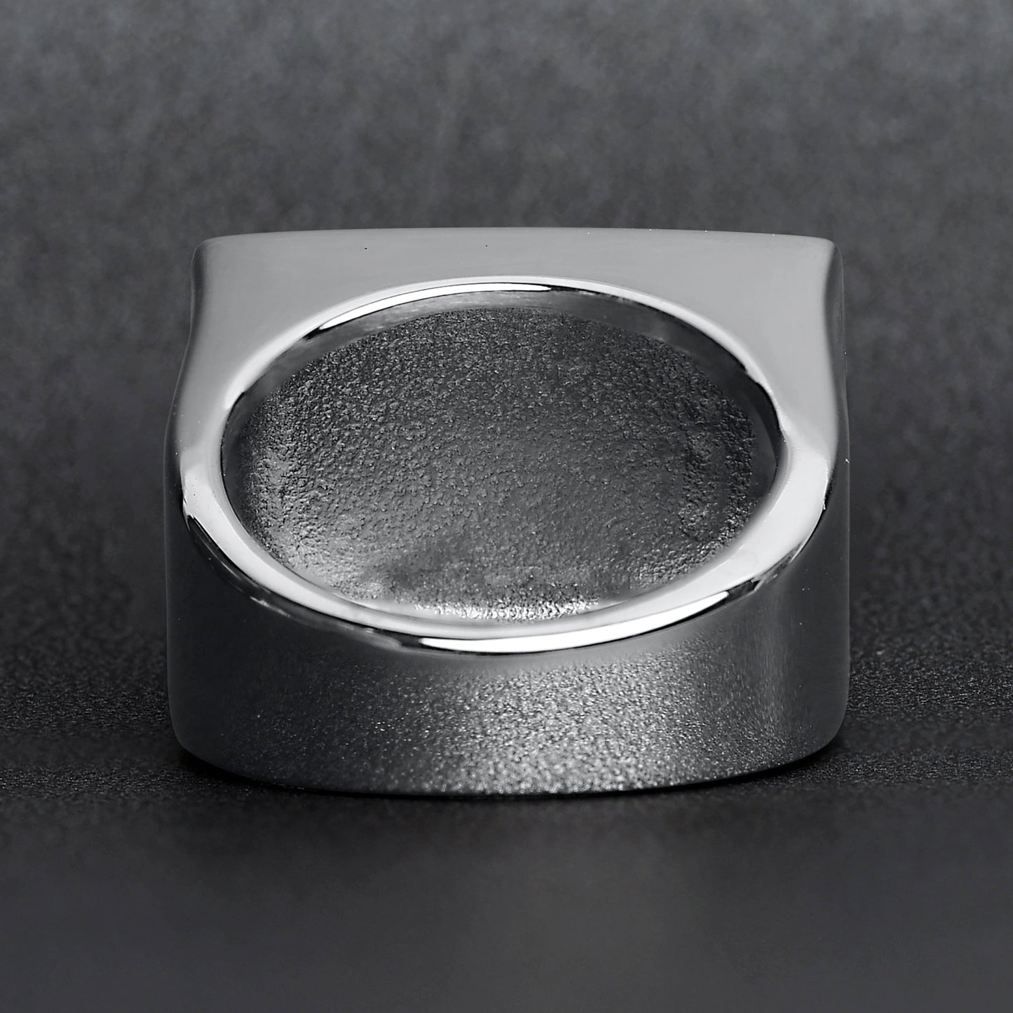 Stainless Steel "USMC" Women's Signet Ring