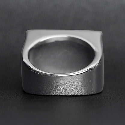 Stainless Steel United States "US" Insignia Signet Ring