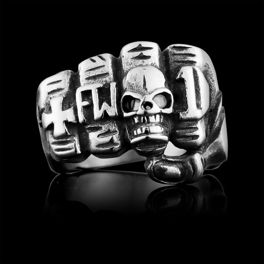 Stainless Steel Biker Rings Fist Ring