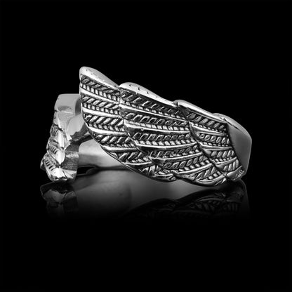 Stainless Steel Angel Wings Unisex Ring
