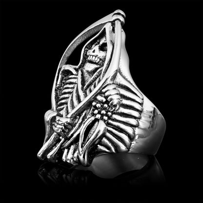 Stainless Steel Grim Reaper Ring