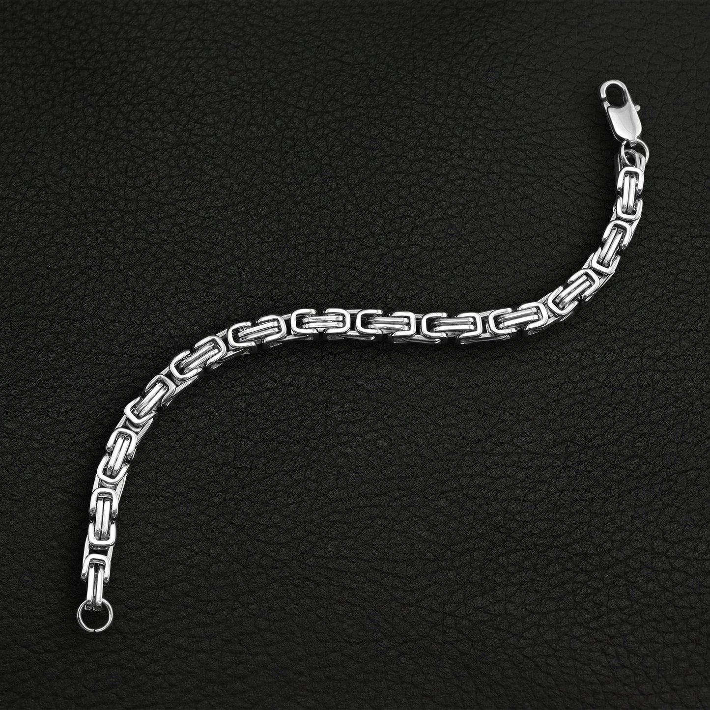 Stainless Steel Byzantine Chain Bracelet
