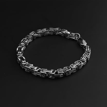 Stainless Steel Byzantine Chain Bracelet