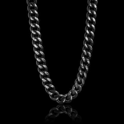 Black Stainless Steel Curb Chain Necklace