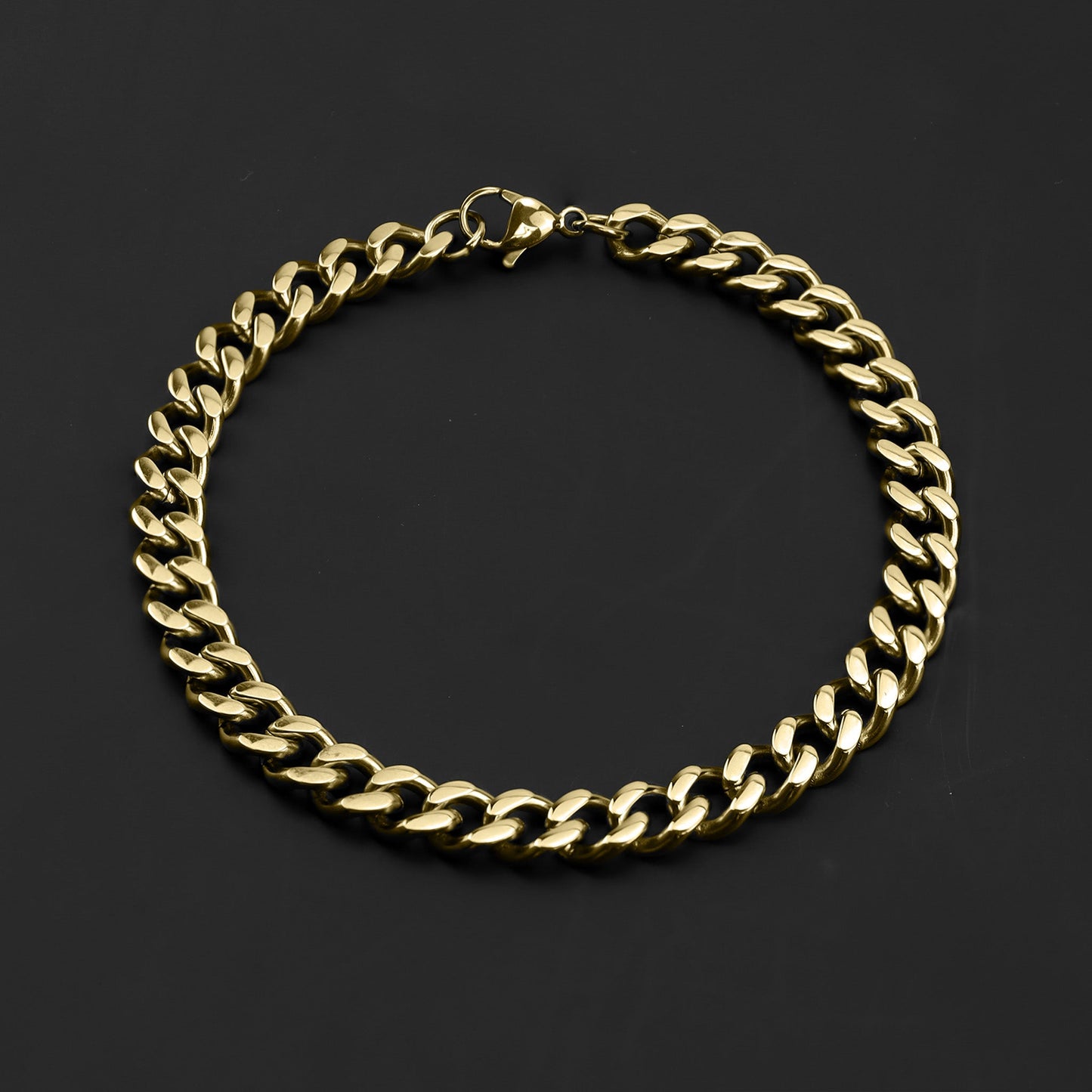 Gold Curb Chain Bracelet