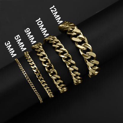 Gold Curb Chain Bracelet