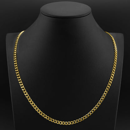Gold Diamond Cut Curb Chain
