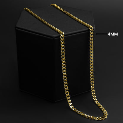 Gold Diamond Cut Curb Chain