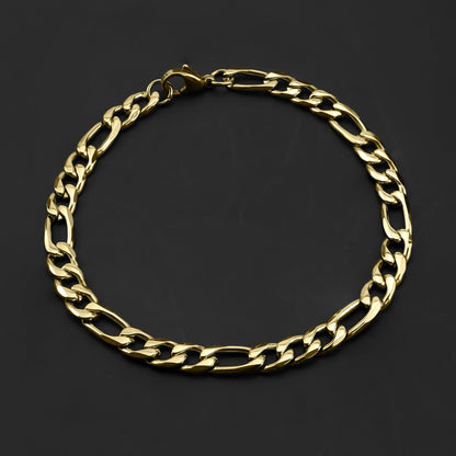 Gold Figaro Chain Bracelet