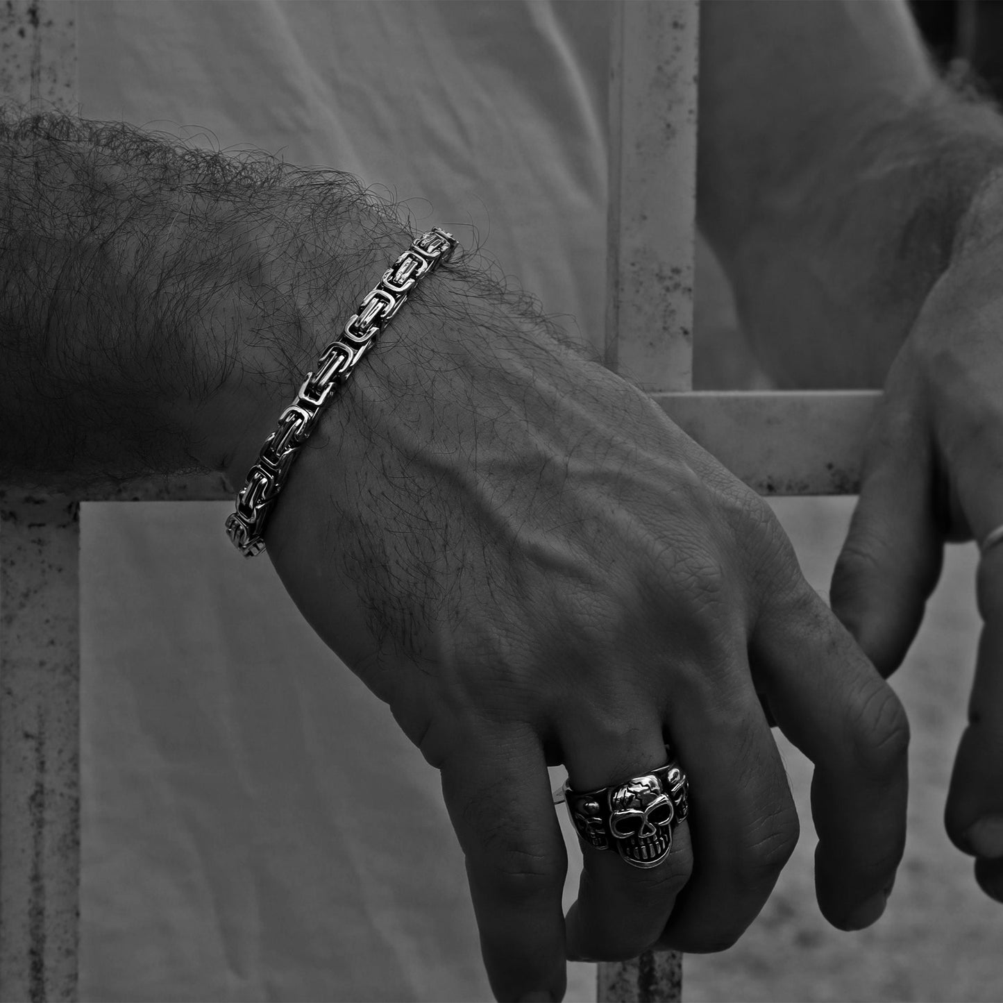 Stainless Steel Byzantine Chain Bracelet