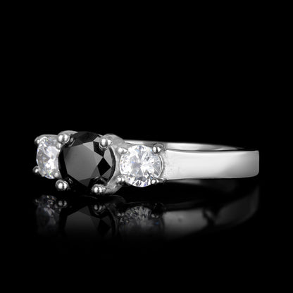 Women's Black Stone Ring